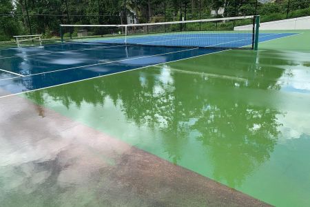 Sports court cleaning